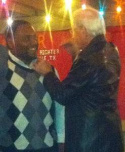 floyd miles & board member   peter dunn at rotary club