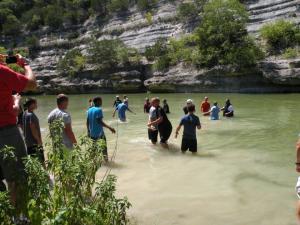 Leakey men baptized